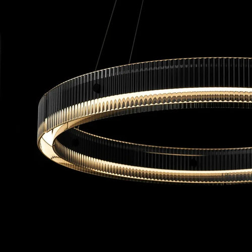 lustre led en anneau design nordique style italien moderne - vue 5 sur 9