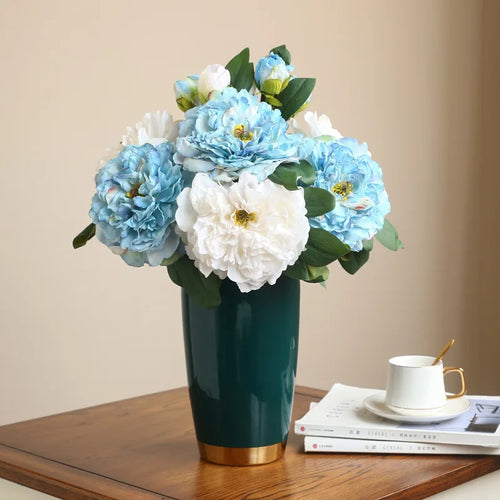 grandes fleurs artificielles de pivoine pour décoration élégante - vue 4 sur 12