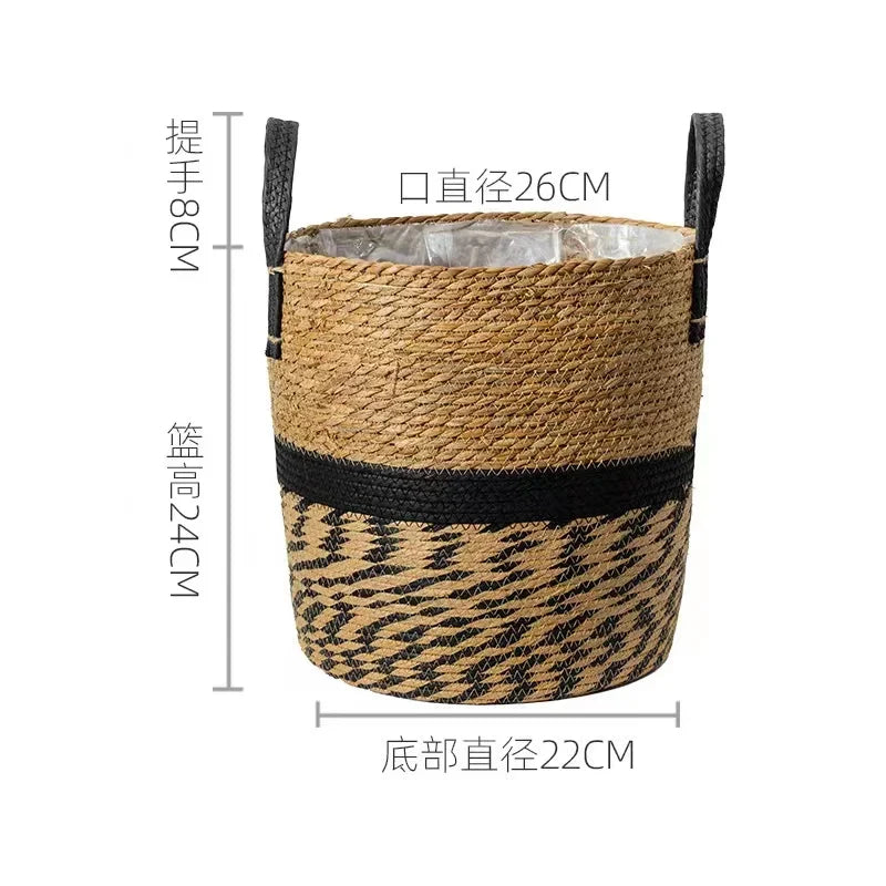 panier de jardinière en osier pour fleurs décoration jardin rangement - vue 12 sur 18
