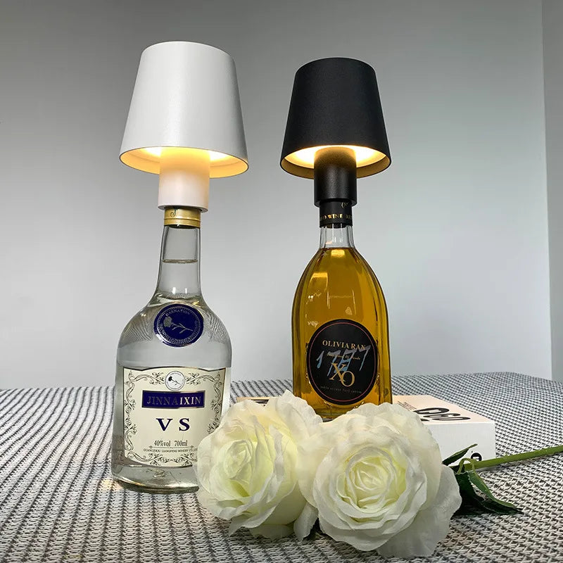 lampe bouteille vin table charge portable - vue 4 sur 7