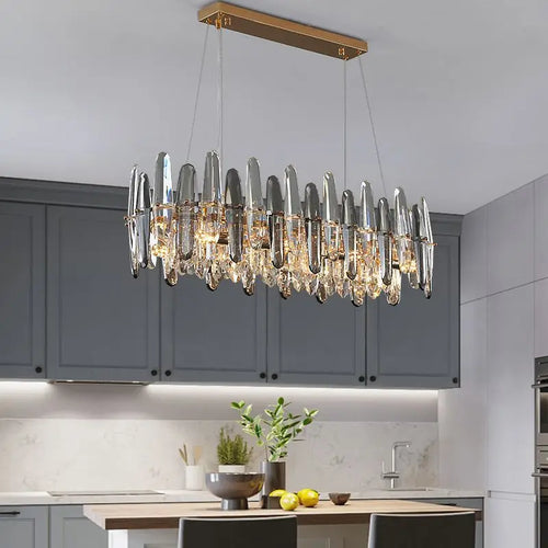 lustre led de luxe en cristal k9 à intensité variable pour noël - vue 2 sur 11