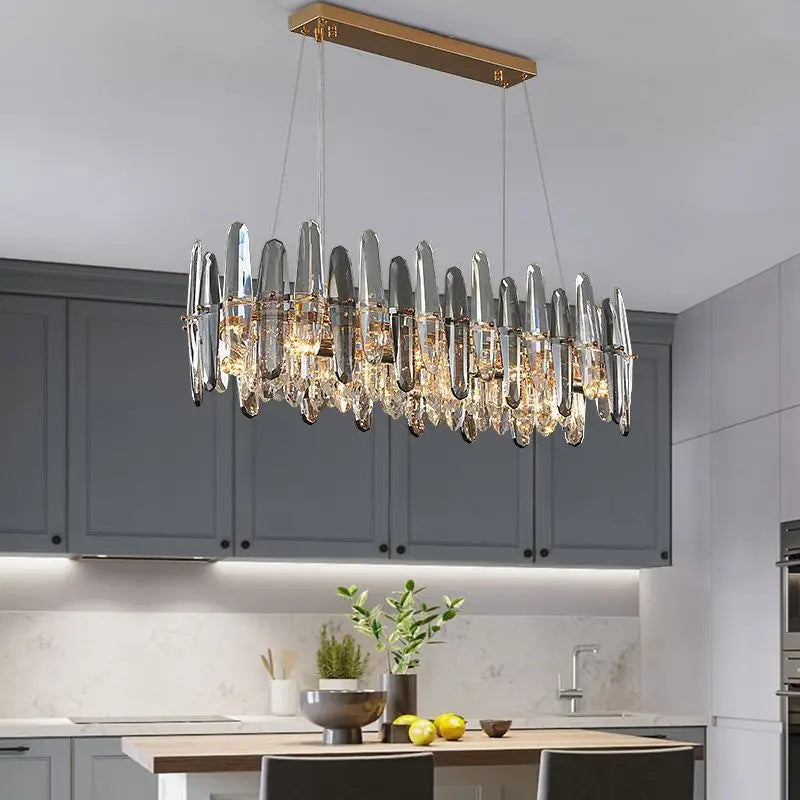 lustre led de luxe en cristal k9 à intensité variable pour noël - vue 2 sur 11