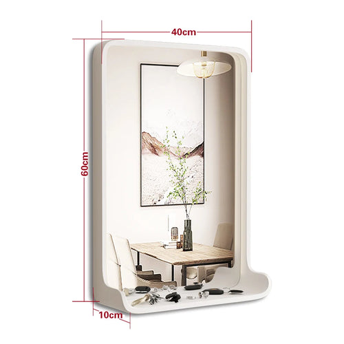 miroir en bois massif avec éclairage led et fixation murale - vue 21 sur 29