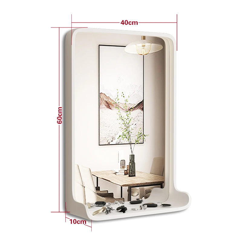 miroir en bois massif avec éclairage led et fixation murale - vue 20 sur 29
