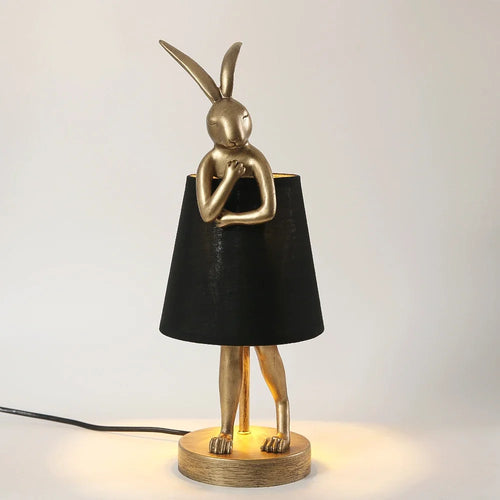 lampe de bureau lapin en résine design rétro pour décoration intérieure - vue 2 sur 12
