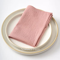 Serviette de table coton lavé vintage lot 10