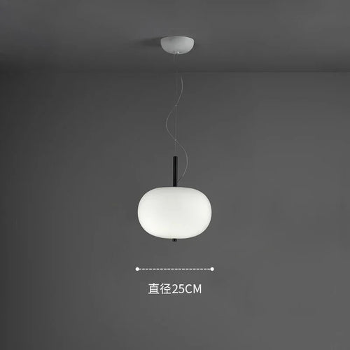 lustre nordique en verre avec suspension led pour décoration - vue 10 sur 12
