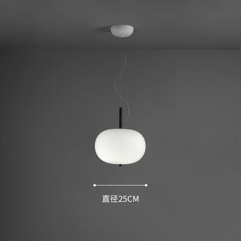 lustre nordique en verre avec suspension led pour décoration - vue 9 sur 12