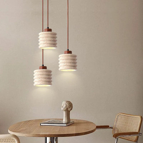 suspension en pierre wabi-sabi pour décoration intérieure design - vue 3 sur 8