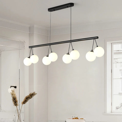 lustre led moderne en verre pour décoration intérieure - vue 5 sur 9