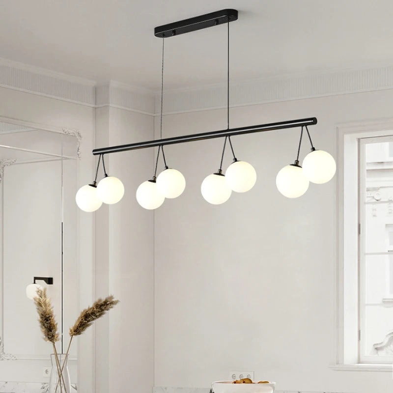 lustre led moderne en verre pour décoration intérieure - vue 4 sur 9