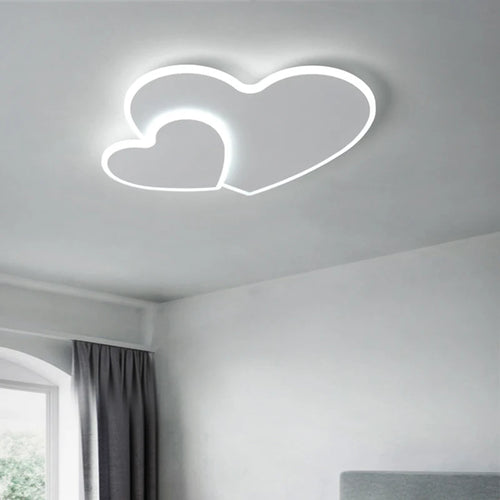 lustre led moderne nuage amour décoratif pour enfant - vue 4 sur 9