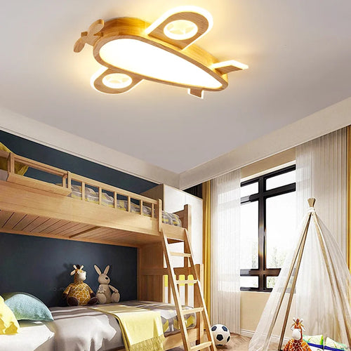lustre en bois pour chambre d'enfant suspension décorative - vue 4 sur 15