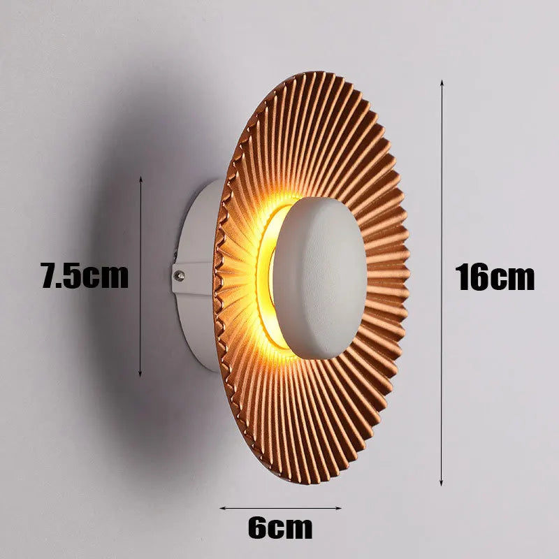 applique murale led moderne en forme de disque pour décoration intérieure - vue 9 sur 10
