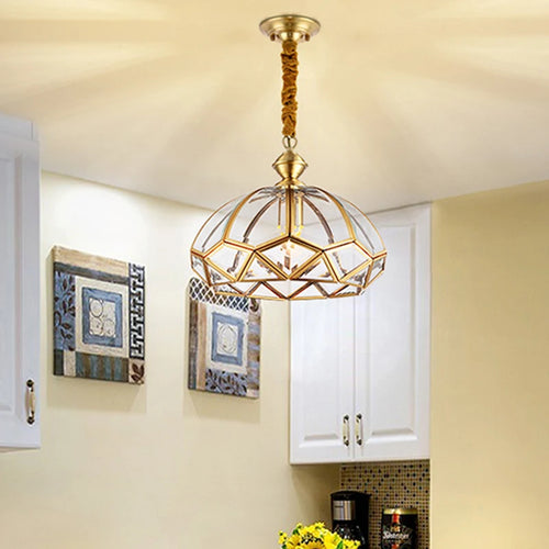 plafonnier en cuivre style américain moderne pour intérieur créatif et simple - vue 4 sur 7