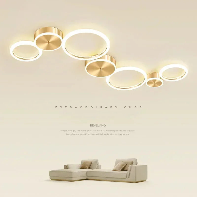 lustre moderne en aluminium avec leds pour intérieur - vue 3 sur 12