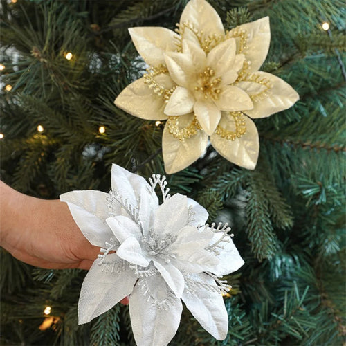 décorations de noël fleurs artificielles pour la maison 2025 - vue 2 sur 9