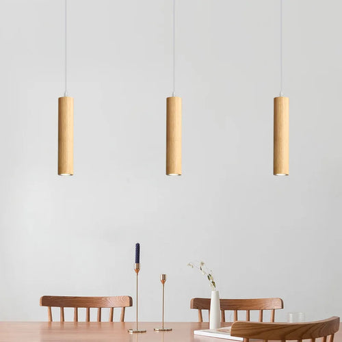 suspension moderne en bois pour éclairage intérieur design - vue 7 sur 8