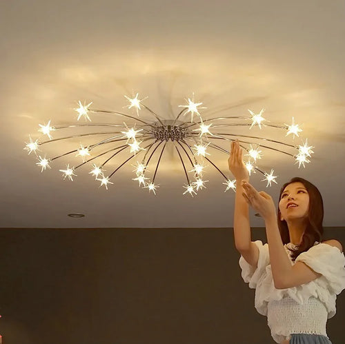 plafonnier étoile led pour éclairage intérieur moderne - vue 2 sur 18