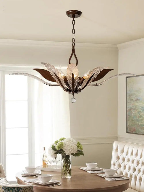lustre vintage en cristal pour éclairage intérieur élégant - vue 2 sur 9