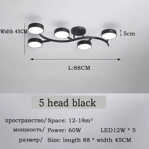 plafonnier led design moderne pour éclairage intérieur élégant - vue 10 sur 17