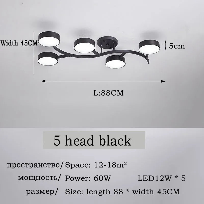 plafonnier led design moderne pour éclairage intérieur élégant - vue 9 sur 17