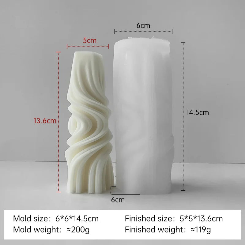 moule silicone bougie aromatique cylindrique pour résine et plâtre - vue 13 sur 20