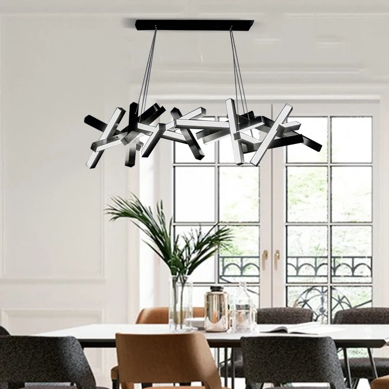 lustre moderne minimaliste en métal pour barre de restaurant - vue 2 sur 5