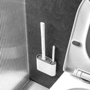 brosse de nettoyage en silicone avec support mural flexible