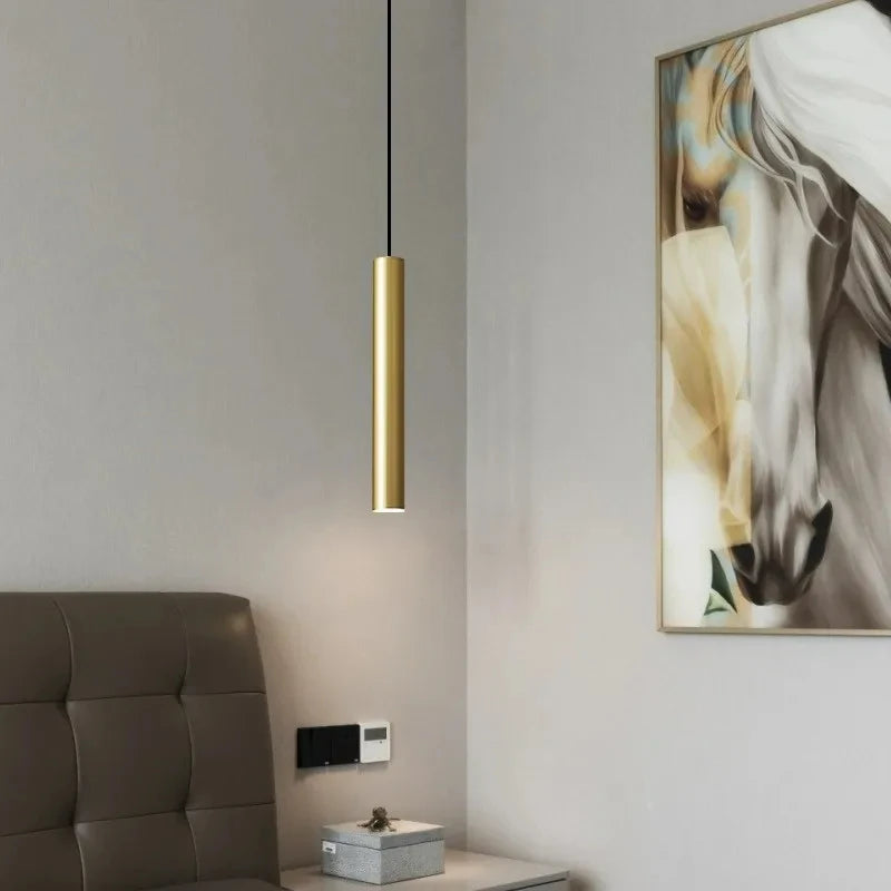 lustre led moderne en cuivre pour hôtel fil réglable - vue 3 sur 8