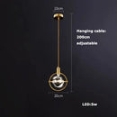 suspension en verre cristal art déco avec éclairage led