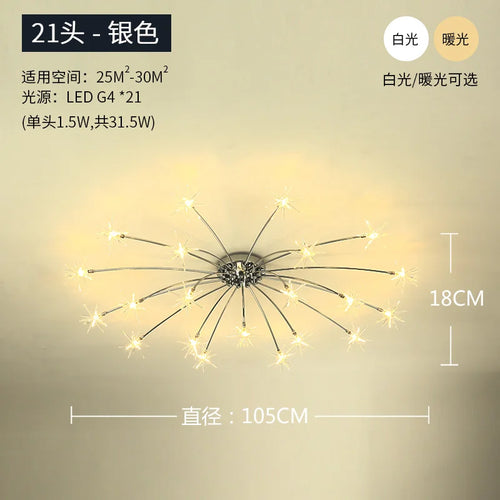 plafonnier étoile led pour éclairage intérieur moderne - vue 8 sur 18