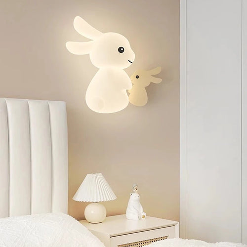 applique murale enfant motif lapin carotte nuage lumière - vue 5 sur 12
