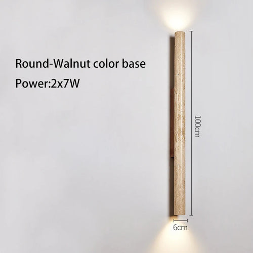 Applique murale longue Led en pierre