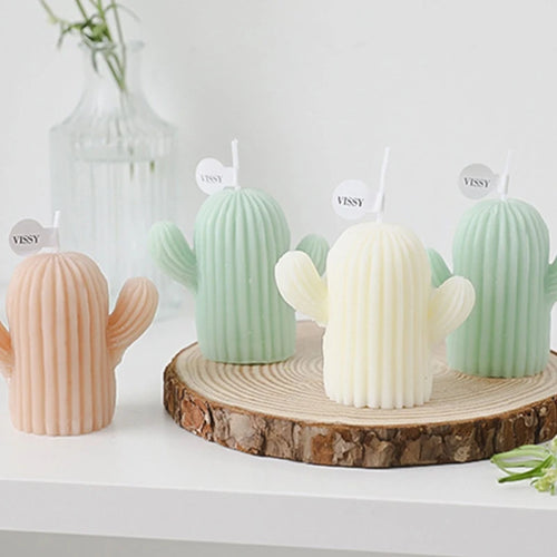 petites bougies parfumées en cire de cactus pour décoration intérieure - vue 2 sur 9