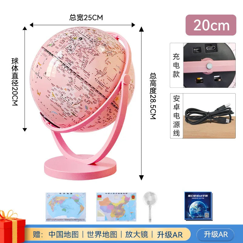 globe terrestre intelligent rotatif avec carte géographique décoratif éducatif - vue 13 sur 18