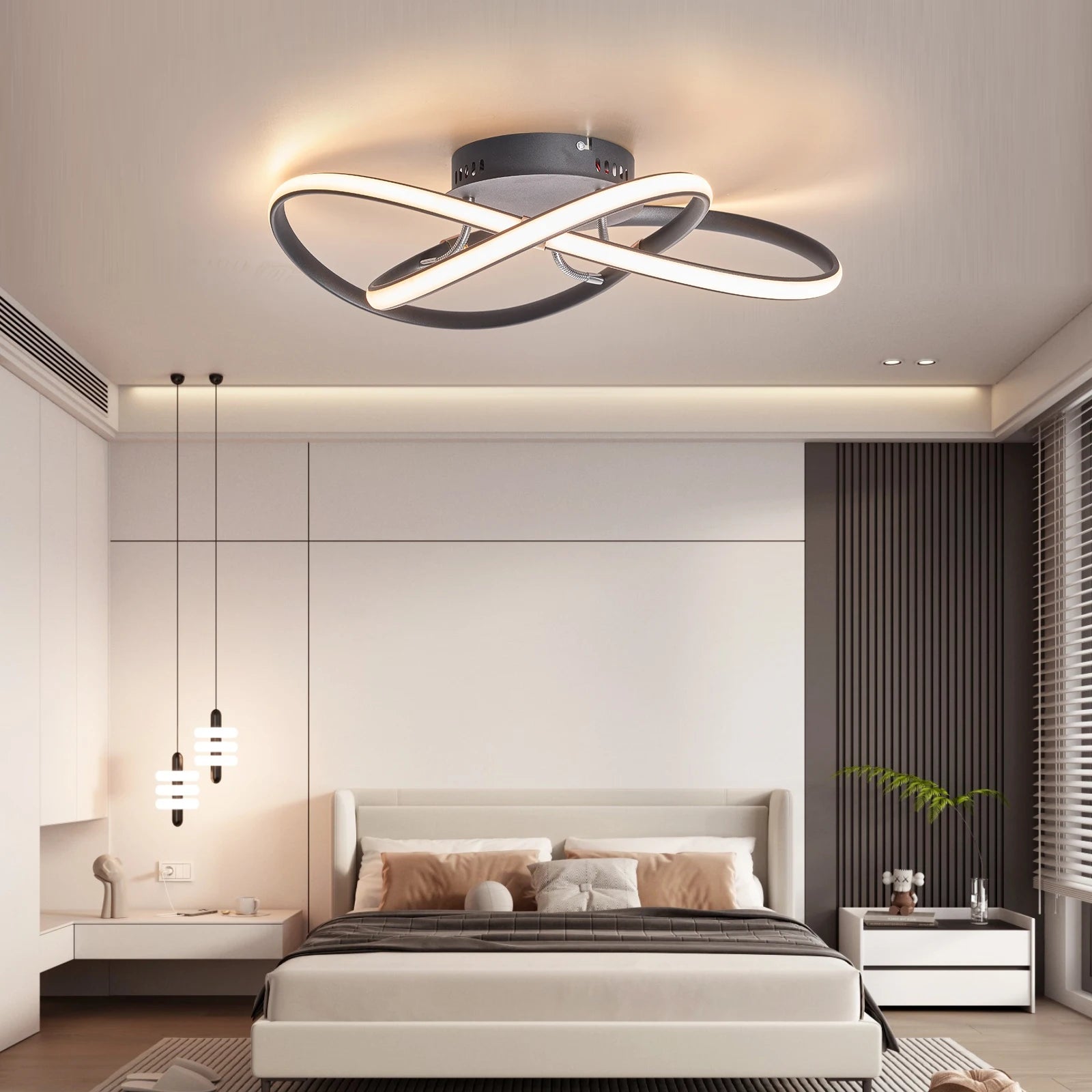 plafonnier led moderne pour maison intelligente avec alexa - vue 2 sur 9