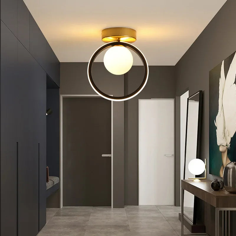 plafonnier led moderne en verre pour décoration intérieure et éclairage - vue 3 sur 10