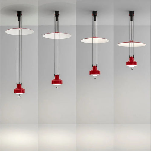Height Adjustable Suspension Italian Designer Pendant Lamp Hanging Light For Kitchen Restaurant Living Dining Room - vue 7 sur 14
