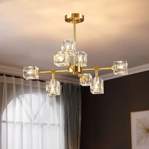 Modern Ceiling Crystal Chandelier Table, Restaurant, Kitchen Bar LED Chandelier Minimalist Home Decoration Light Luxury Crystal - vue 4 sur 20