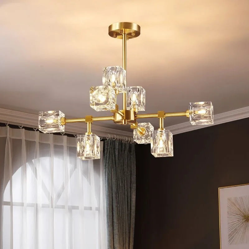 Modern Ceiling Crystal Chandelier Table, Restaurant, Kitchen Bar LED Chandelier Minimalist Home Decoration Light Luxury Crystal - vue 3 sur 20