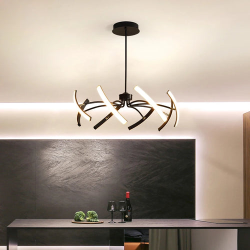 lustre led moderne éclairage intérieur lampes luminaires - vue 5 sur 18