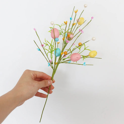 décoration œuf artificiel fleurs mousse pour pâques diy - vue 12 sur 17