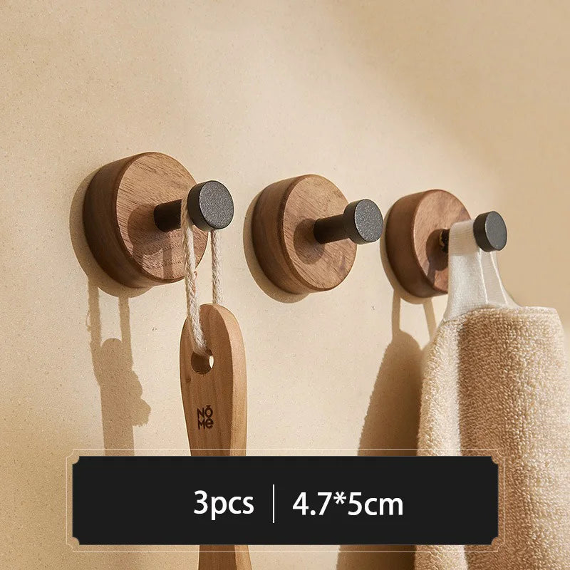 crochets muraux en bois massif pour vêtements et accessoires - vue 11 sur 15