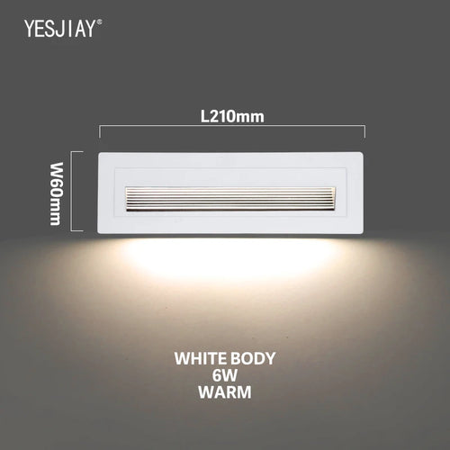 Lumières d'escalier Led étape lumières 3W/6W 86/210mm en aluminium encastré extérieur étanche intégré escalier mur Led lampe pour les étapes de la maison