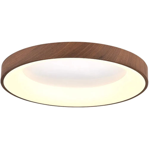 Walnut Color Water Transfer Printing, Modern Minimalist Wabi-Sabi, Ceiling Light for Living Room, Dining Room, Bedroom, Study - vue 7 sur 9