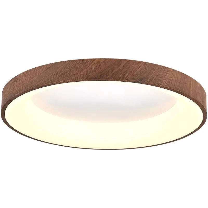 Walnut Color Water Transfer Printing, Modern Minimalist Wabi-Sabi, Ceiling Light for Living Room, Dining Room, Bedroom, Study - vue 6 sur 9