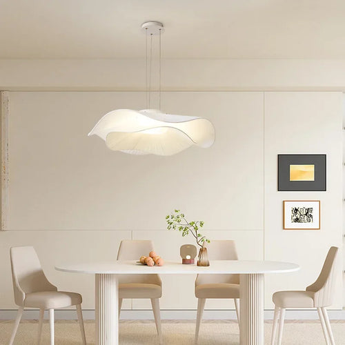 lustre en tissu à led pour un intérieur moderne et minimaliste - vue 3 sur 9
