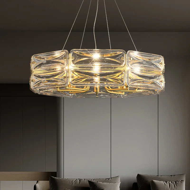 lustre nordique en cuivre led élégant pour décoration intérieure - vue 4 sur 13