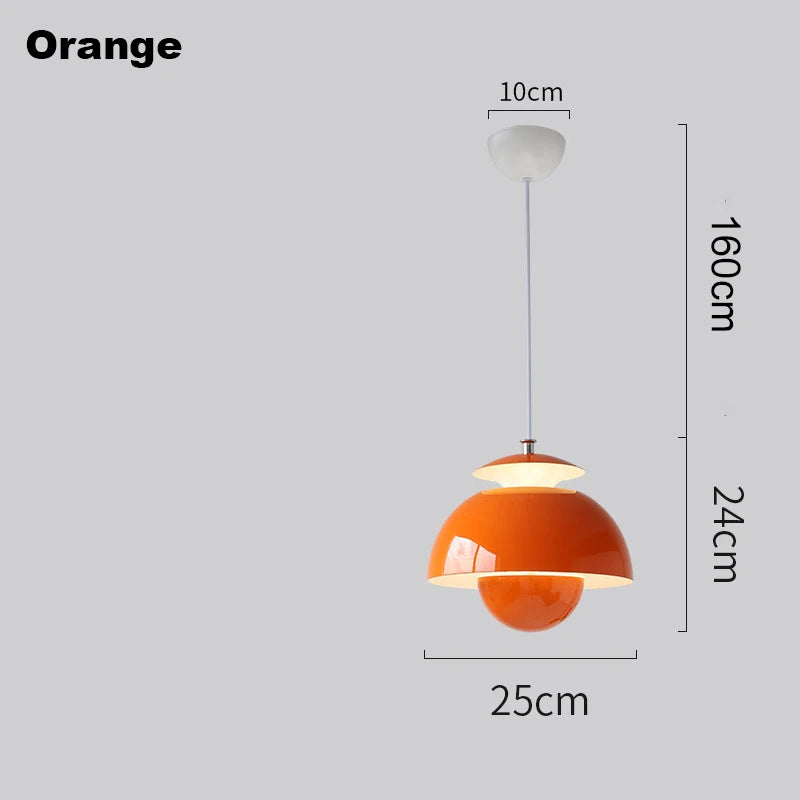 SANDYHA Danemark Fleur Bud Design Suspension Moderne De Luxe Couleur Unie Chevet Bar Salon Salle À Manger Intérieur Lumières Décoratives - vue 10 sur 10